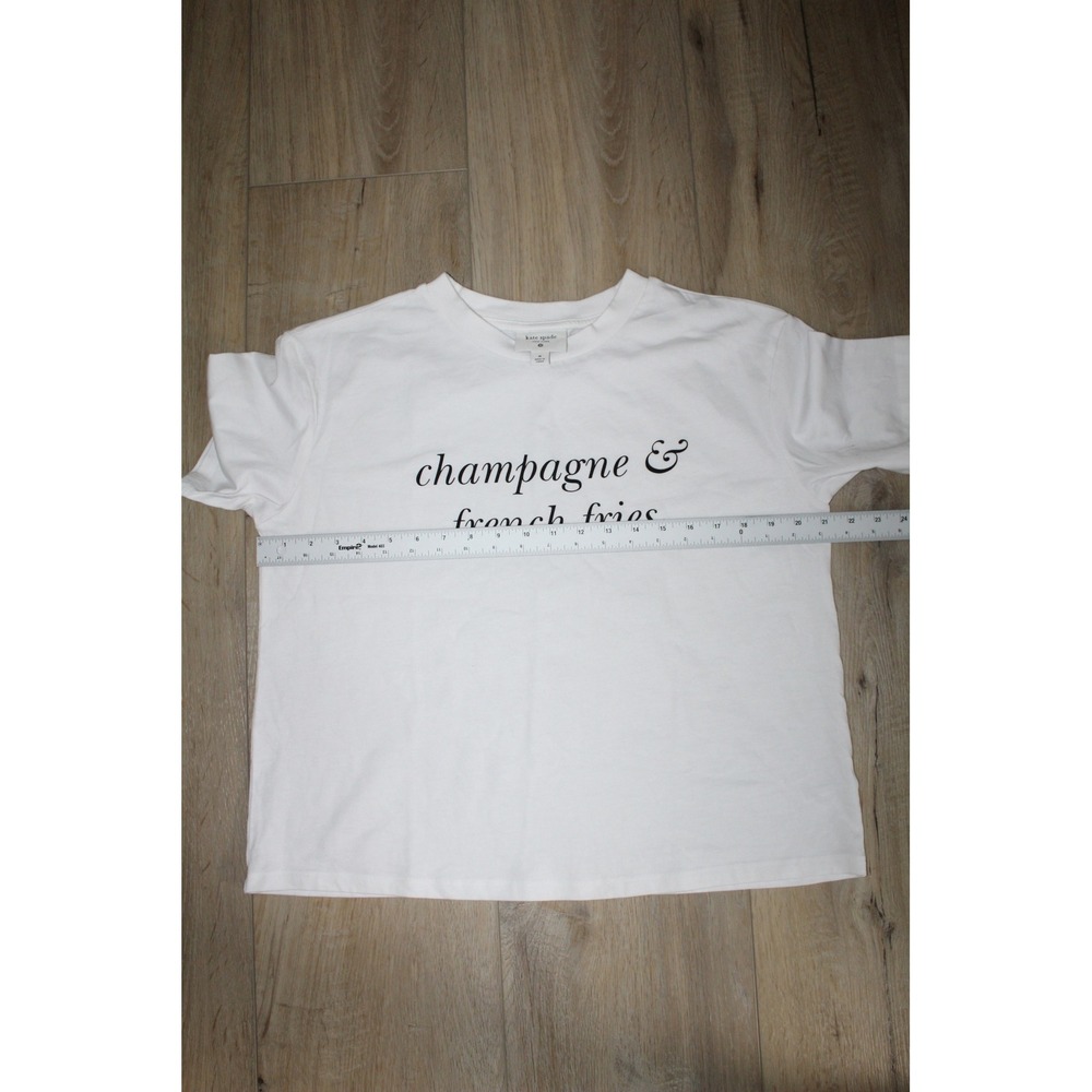Kate Spade New York X Target White Champagne & French Fries Graphic T-Shirt M View 5